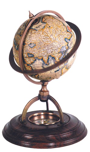 Terrestrischer globus mit - terrestrischer,