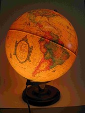 Globus, beleuchtet, Scan globe