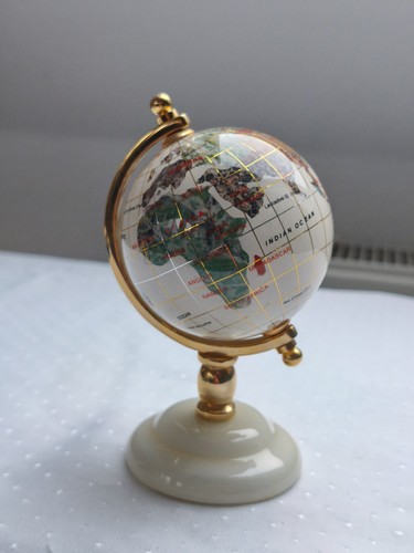 Globus vergoldet miniatur - vergoldet,