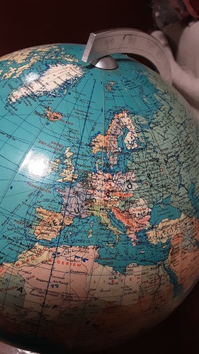 Beleuchteter globus 60er jahre - beleuchteter,